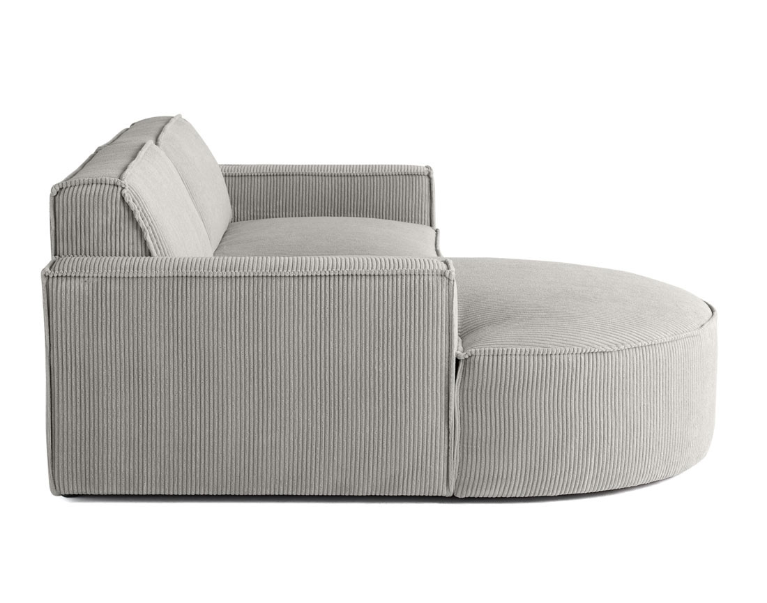 Canapé d'angle gauche 4 places en velours côtelé Spiaggia