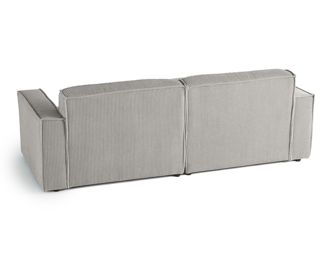 Canapé d'angle gauche 4 places en velours côtelé Spiaggia