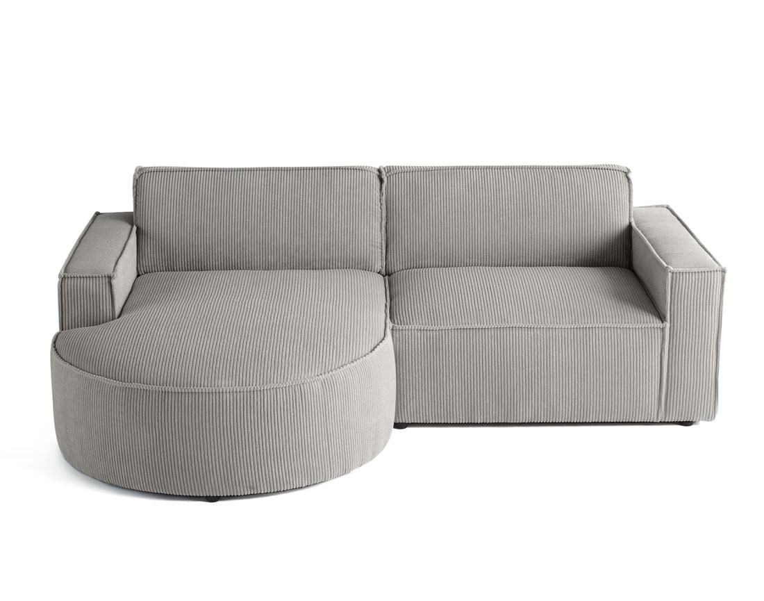 Canapé d'angle gauche 4 places en velours côtelé Spiaggia