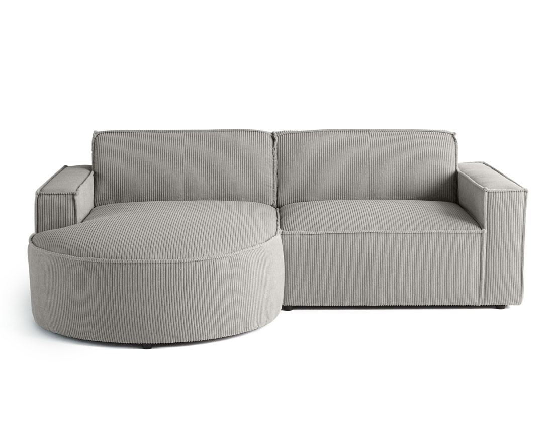 Canapé d'angle gauche 4 places en velours côtelé Spiaggia