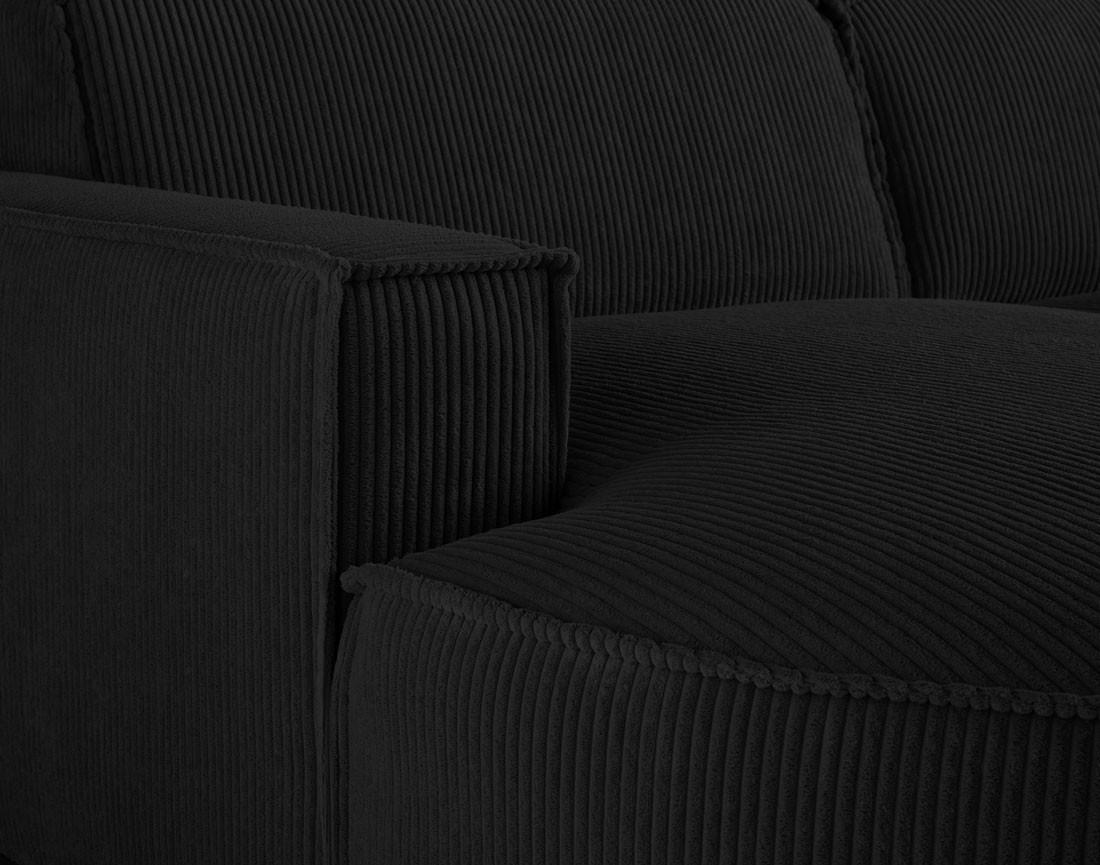 Canapé d'angle gauche 4 places en velours côtelé Spiaggia