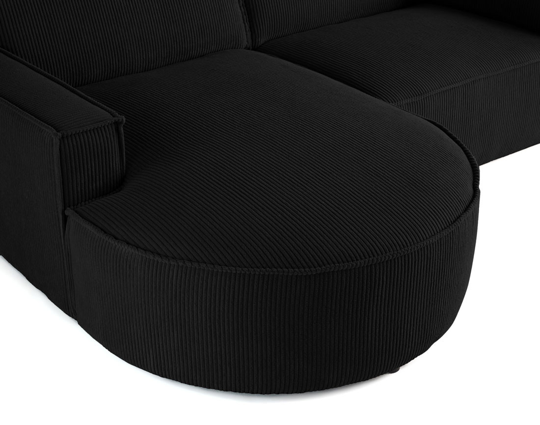 Canapé d'angle gauche 4 places en velours côtelé Spiaggia