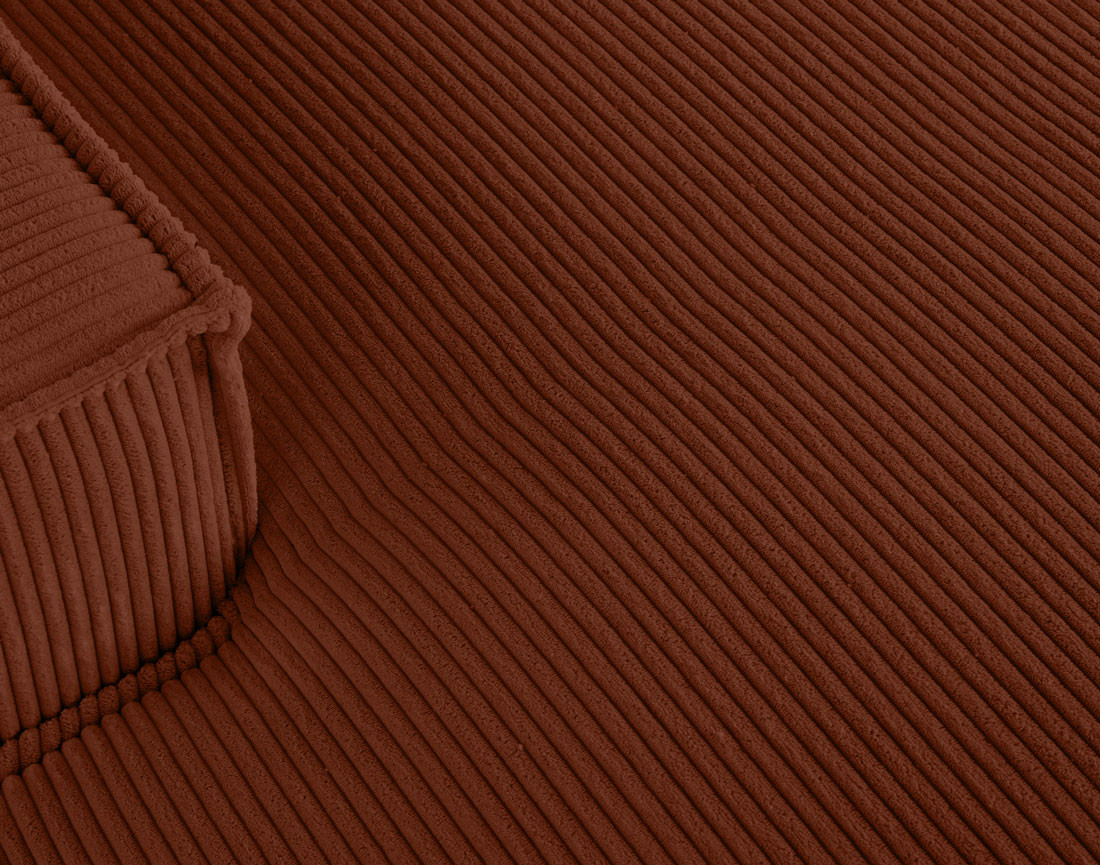 Canapé d'angle gauche 5 places en velours côtelé Spiaggia