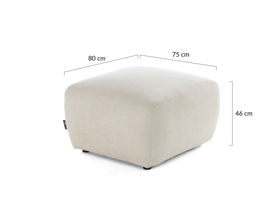 Pouf en tissu texturé Sorrente