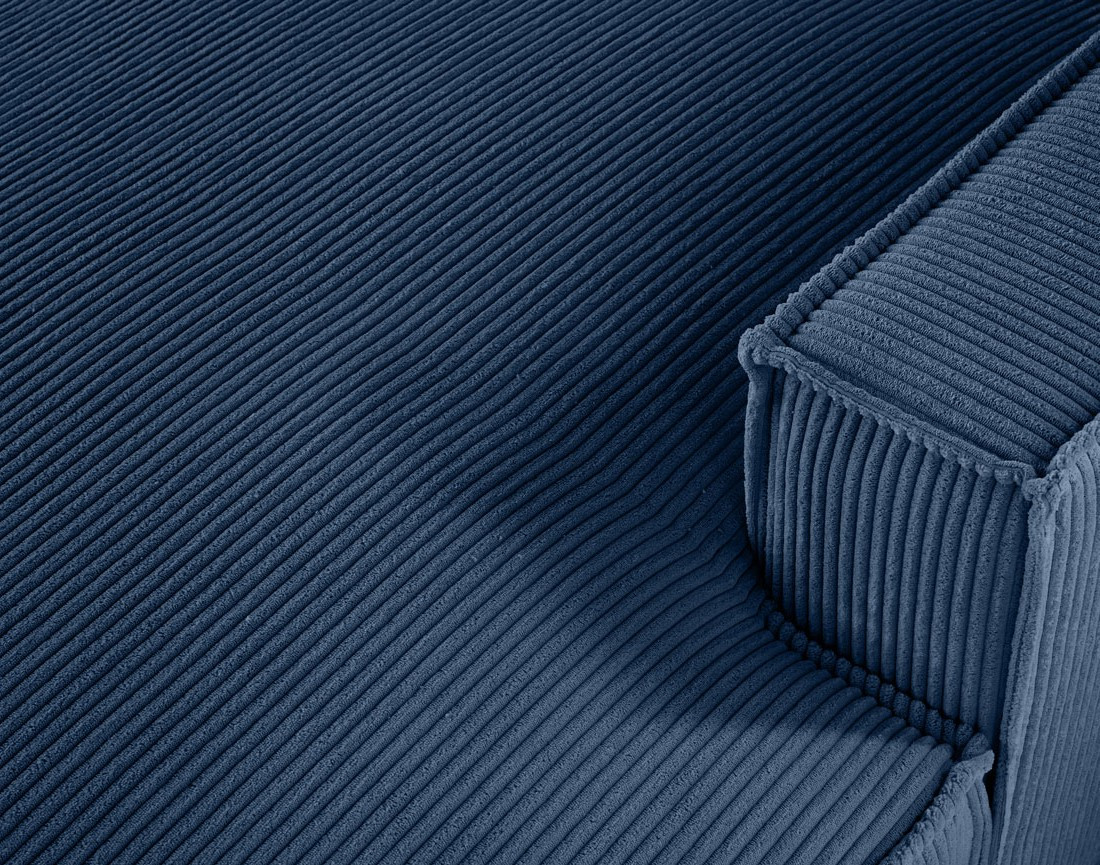 Canapé panoramique d'angle gauche 7 places en velours côtelé Spiaggia