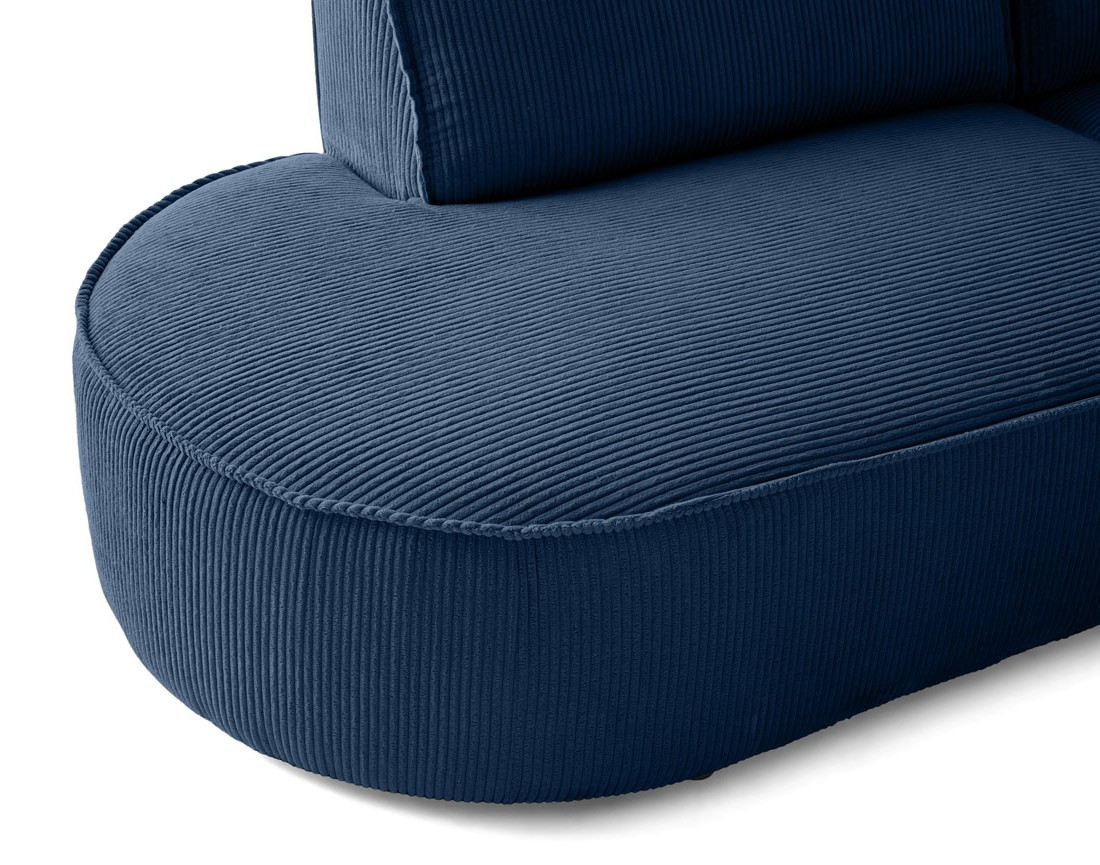 Canapé panoramique d'angle gauche 7 places en velours côtelé Spiaggia