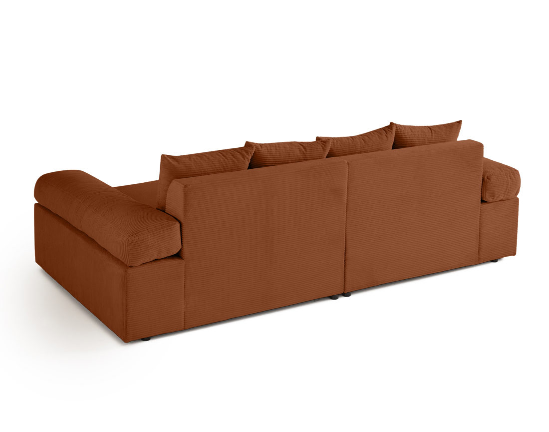 Canapé 4 places avec une assise profonde en velours côtelé