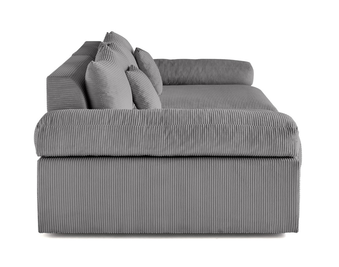 Canapé 4 places avec une assise profonde en velours côtelé
