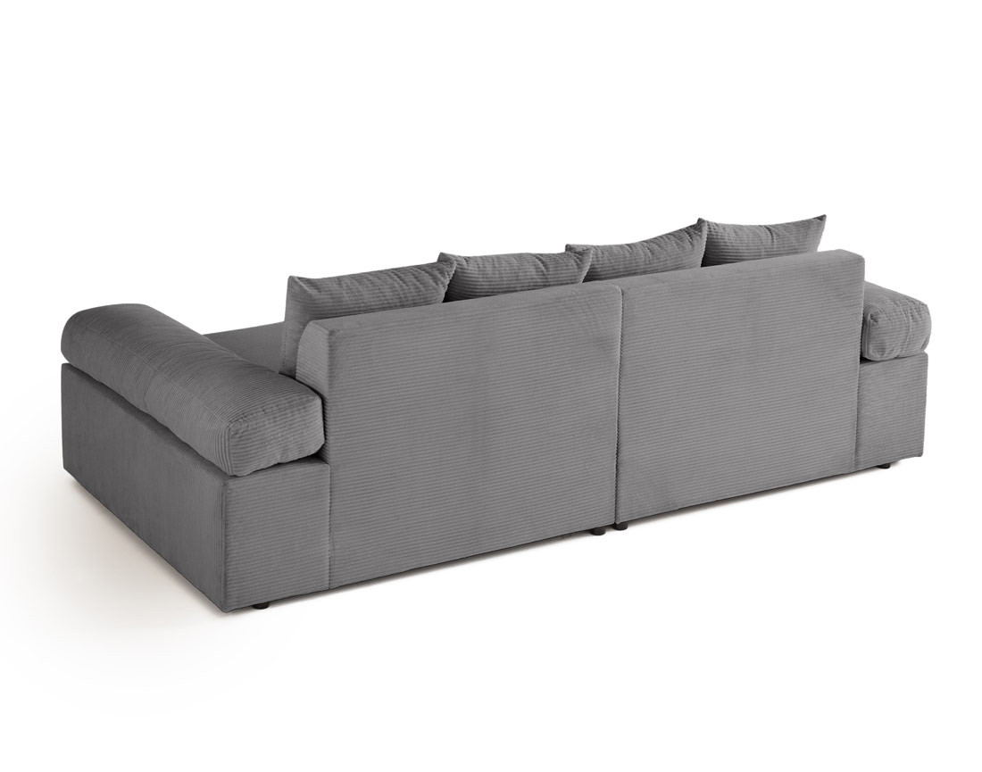 Canapé 4 places avec une assise profonde en velours côtelé