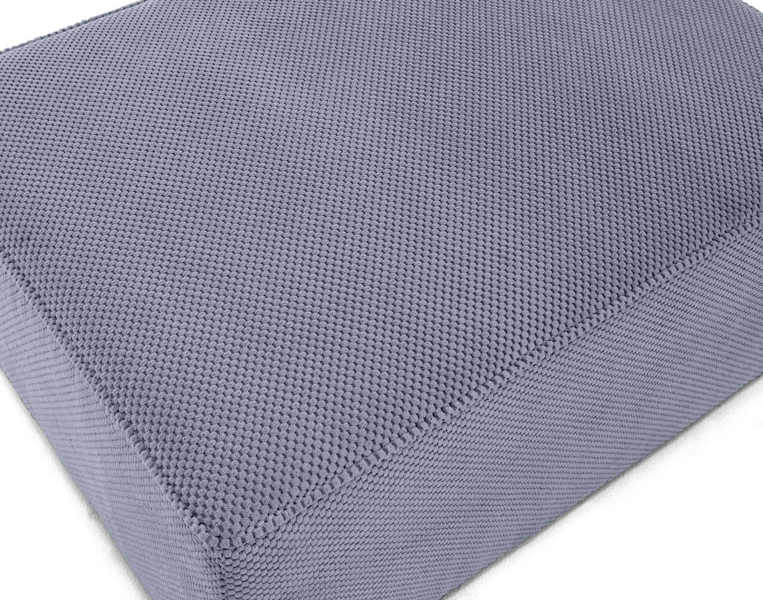 Pouf en velours texturé Topaze