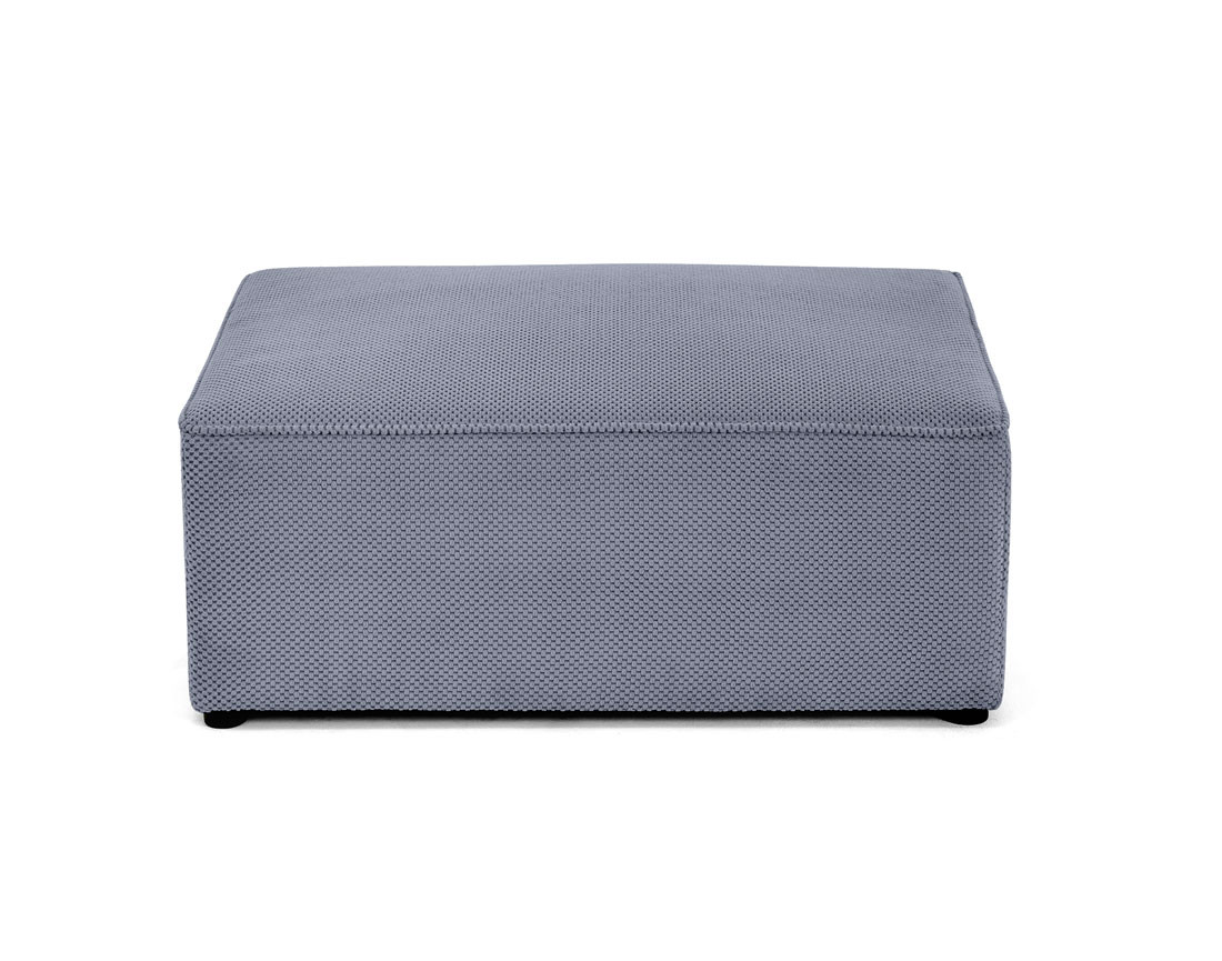 Pouf en velours texturé Topaze