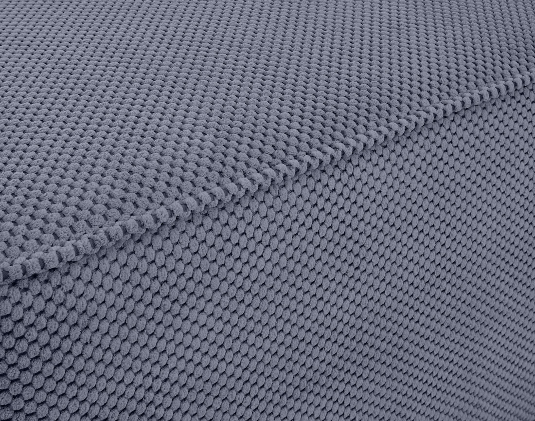 Pouf en velours texturé Topaze