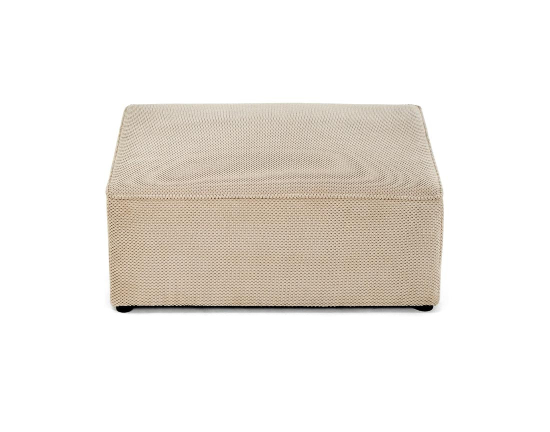 Pouf en velours texturé Topaze