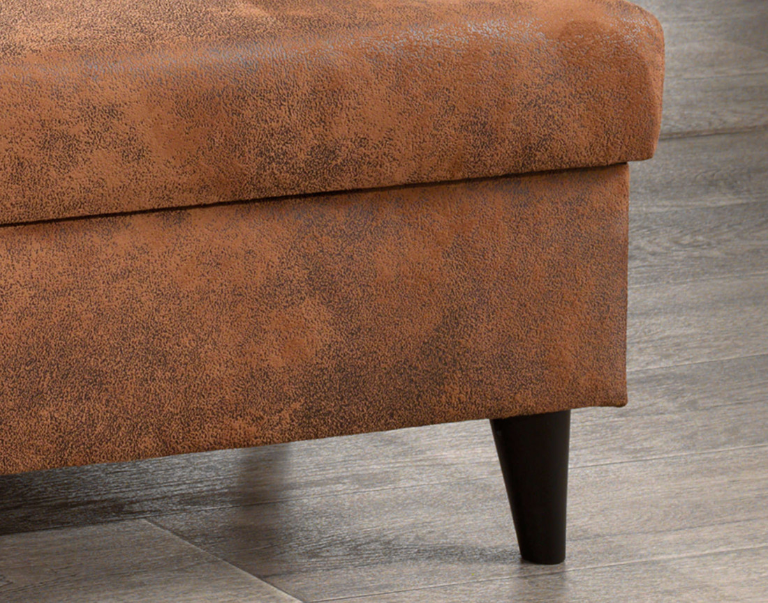 NORDIC - Canapé d'angle L - 5 places - Convertible - Industriel vintage - Droit