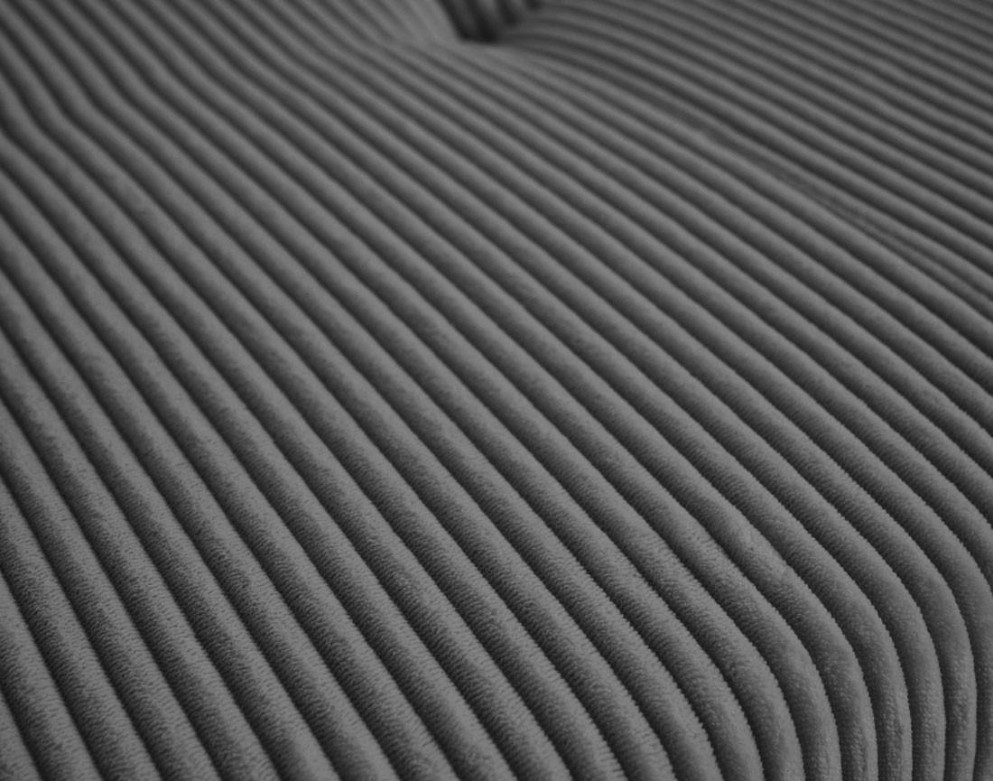 Canapé d'angle droit 5 places convertible en velours côtelé Vermont