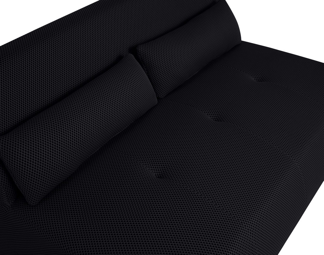 Canapé droit 2 places en tissu mailles 3D Onyx