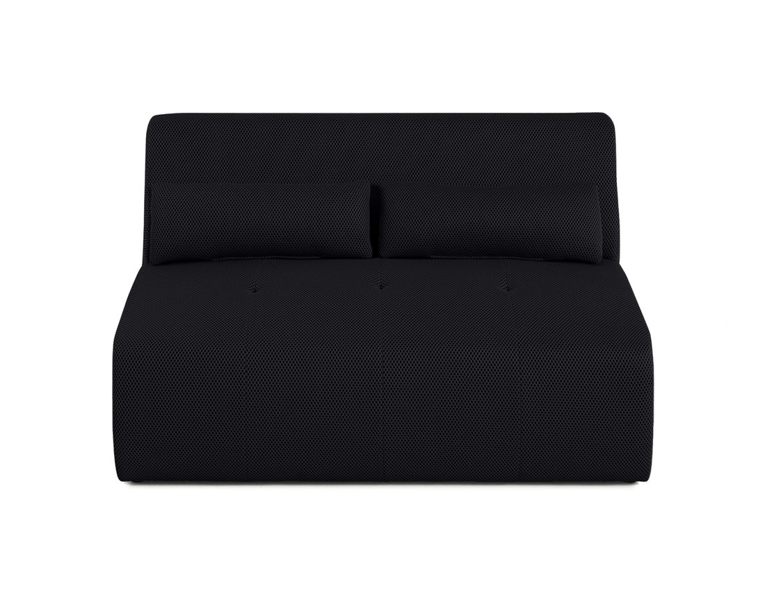 Canapé droit 2 places en tissu mailles 3D Onyx