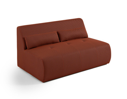 Canapé droit 2 places en tissu mailles 3D Onyx