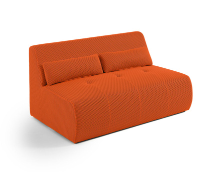 Canapé droit 2 places en tissu mailles 3D Onyx