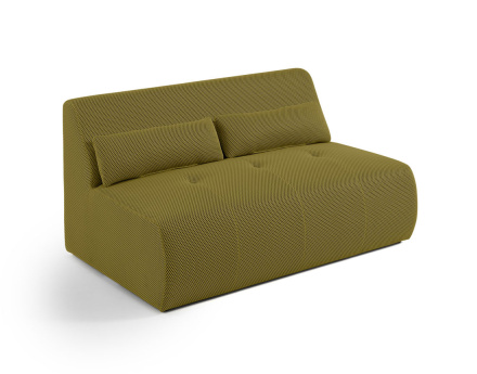 Canapé droit 2 places en tissu mailles 3D Onyx