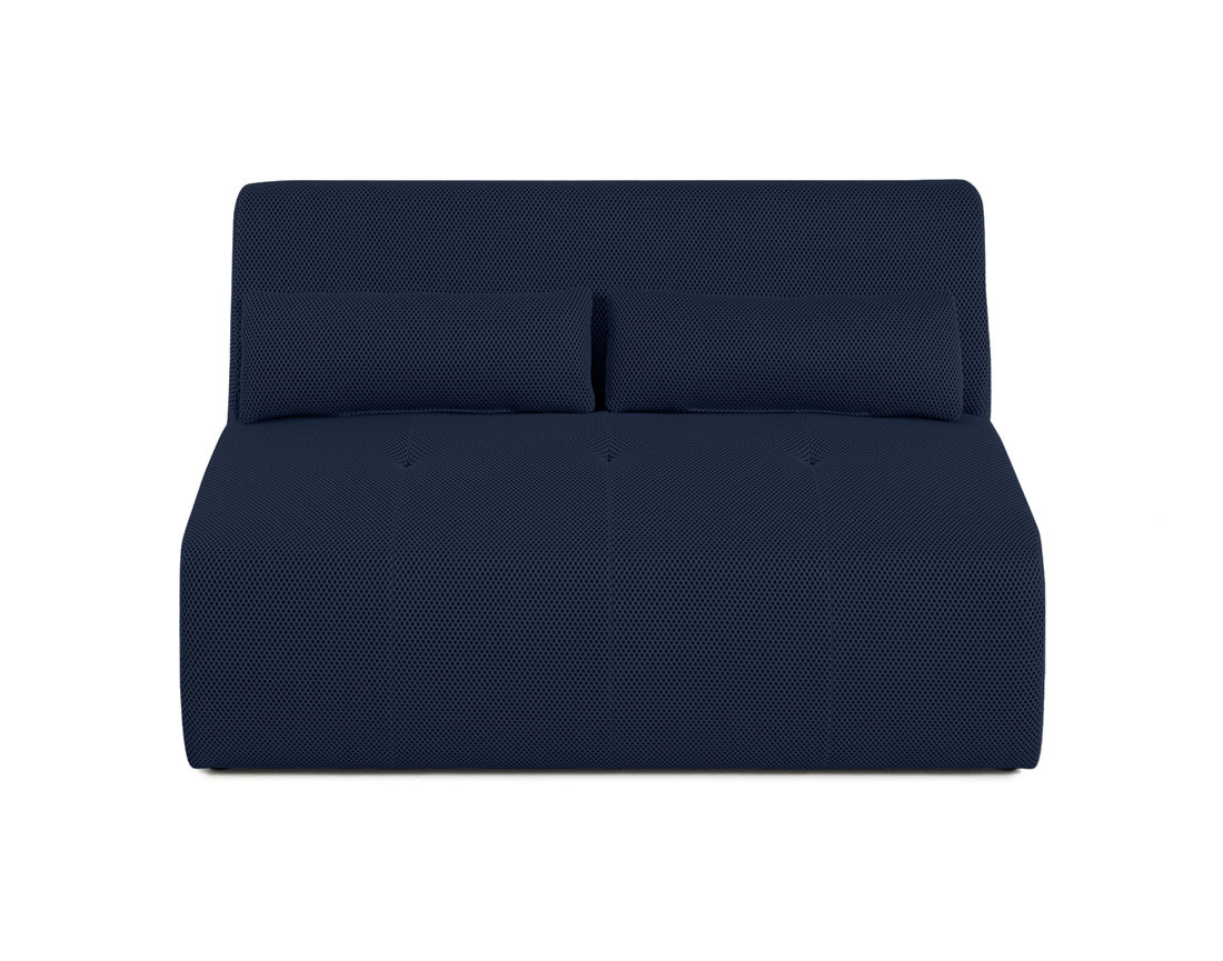 Canapé droit 2 places en tissu mailles 3D Onyx