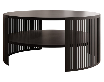 Table basse noir 1 niche 75 cm Cruz