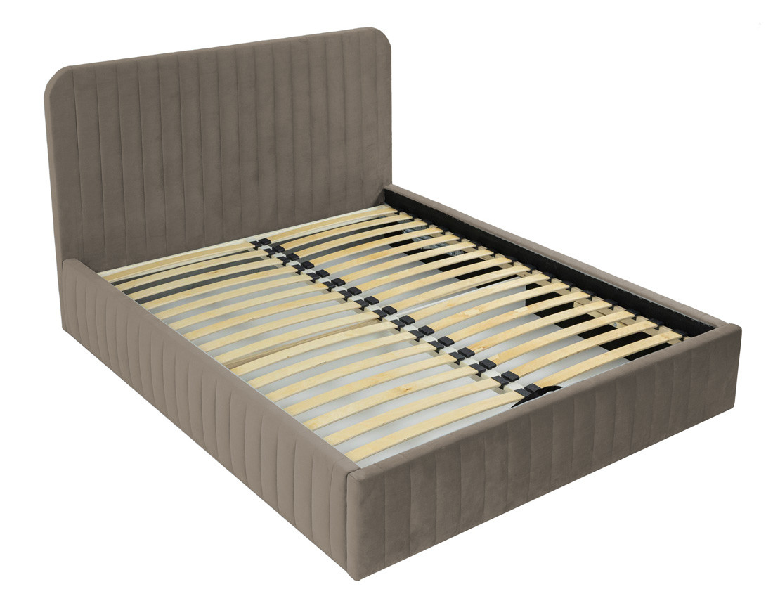 Lit coffre 180x200 cm sommier inclus en velours Stuart