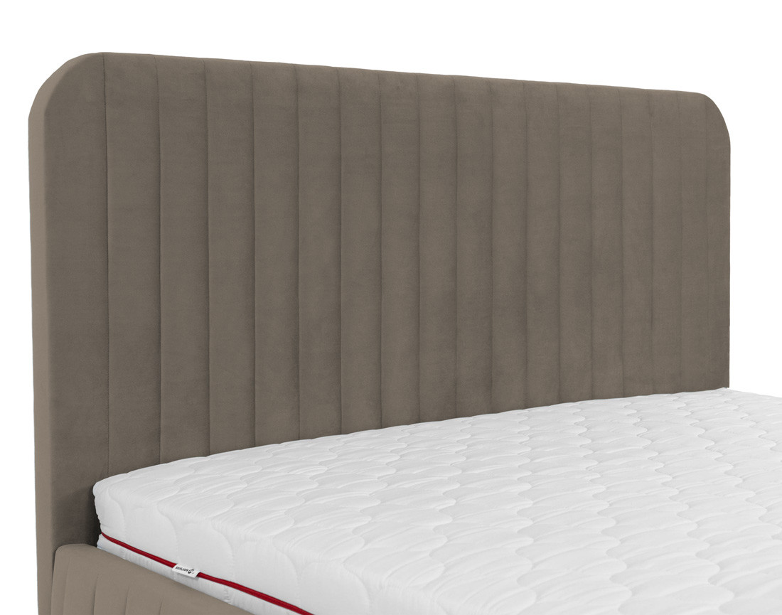 Lit coffre 180x200 cm sommier inclus en velours Stuart