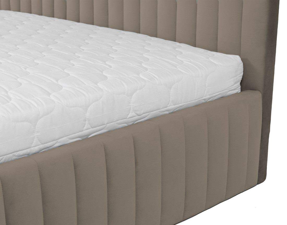 Lit coffre 180x200 cm sommier inclus en velours Stuart