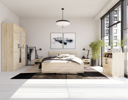 Table de chevet bois 40 cm Hayato