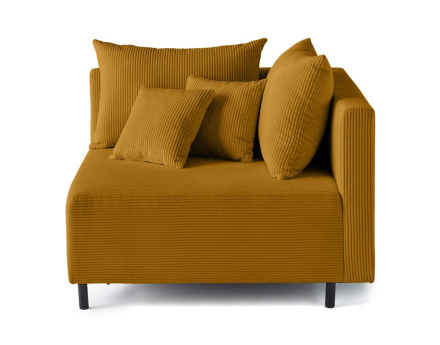 Module d'assise d'angle réversible en velours côtelé Edinburg - droit