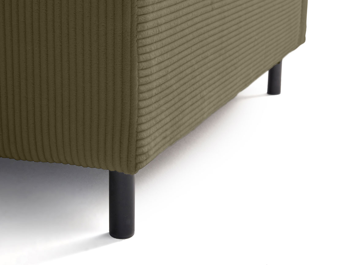 Module d'assise d'angle réversible en velours côtelé Edinburg - droit