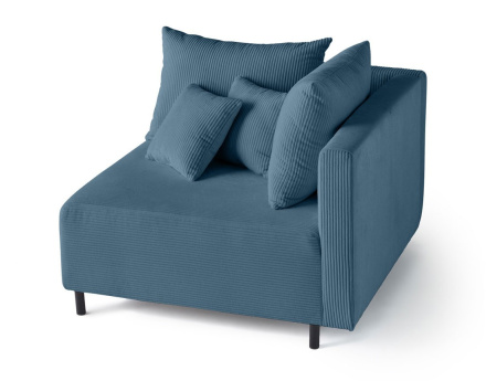 Module d'assise d'angle réversible en velours côtelé Edinburg - droit