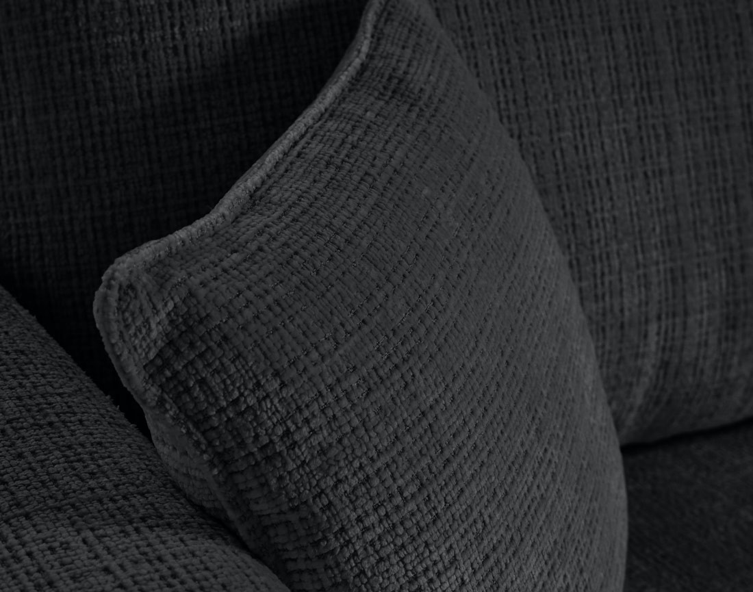 Canapé d'angle réversible 4 places convertible avec coffre en velours texturé Miro