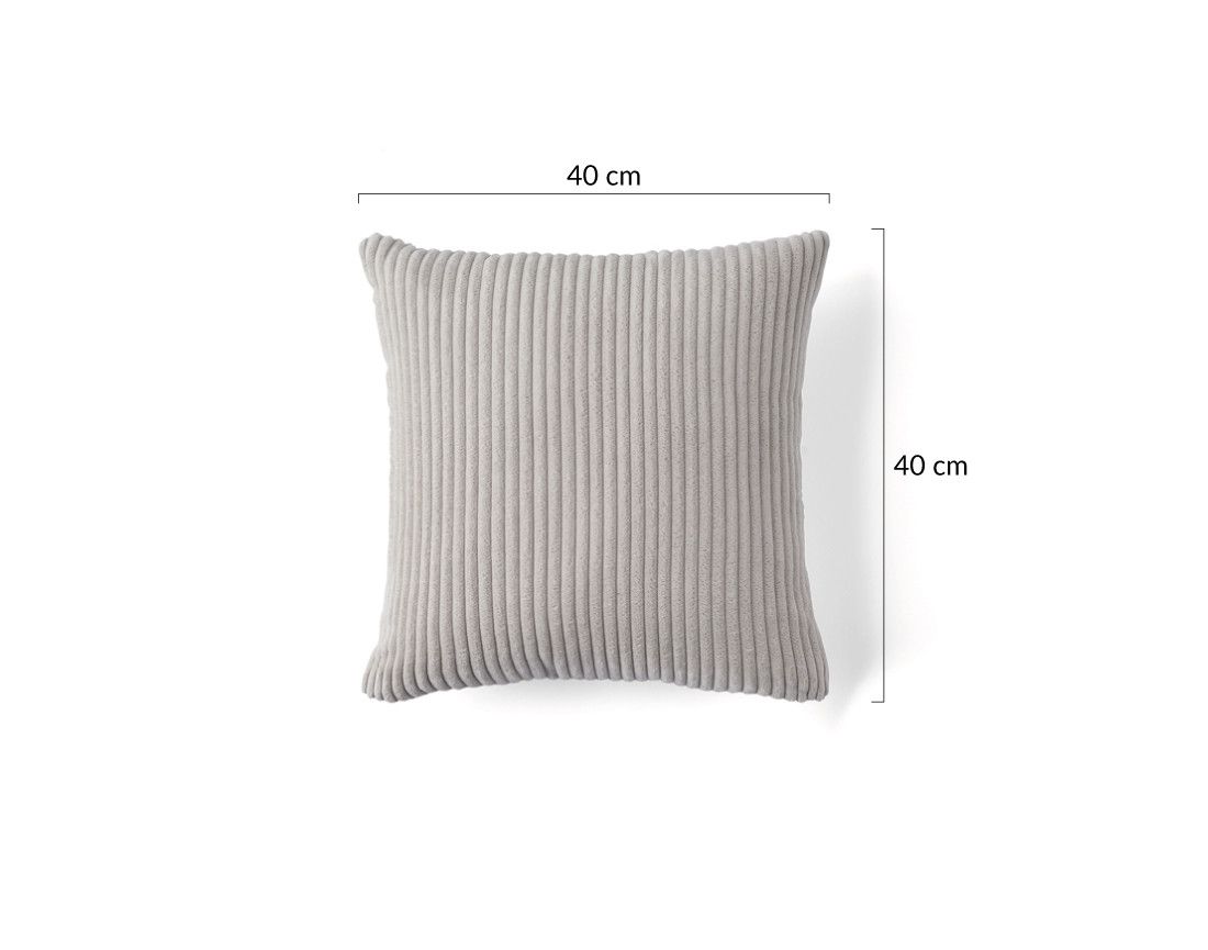 Coussin en velours côtelé 40x40 cm Selma