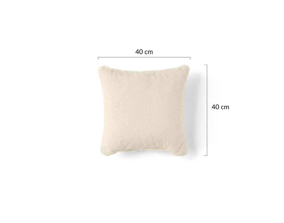 Coussin en fausse fourrure 40x40 cm Oscar