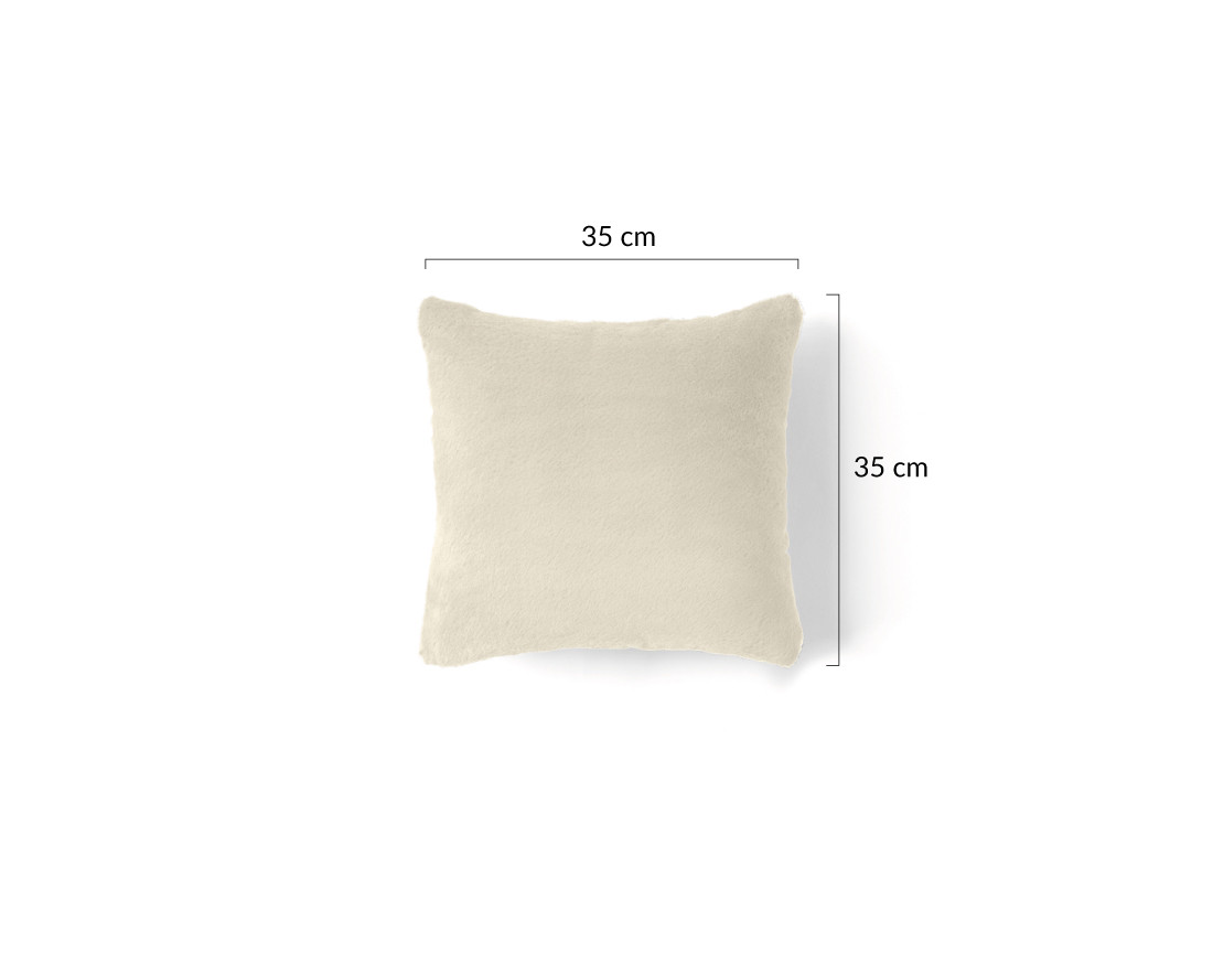 Coussin en fausse fourrure 35x35 cm Crocus