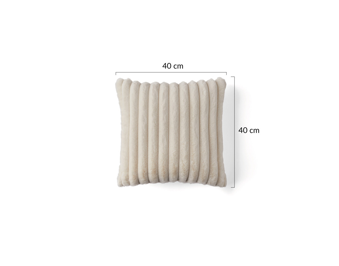 Coussin en fausse fourrure côtelé 40x40 cm Laponie