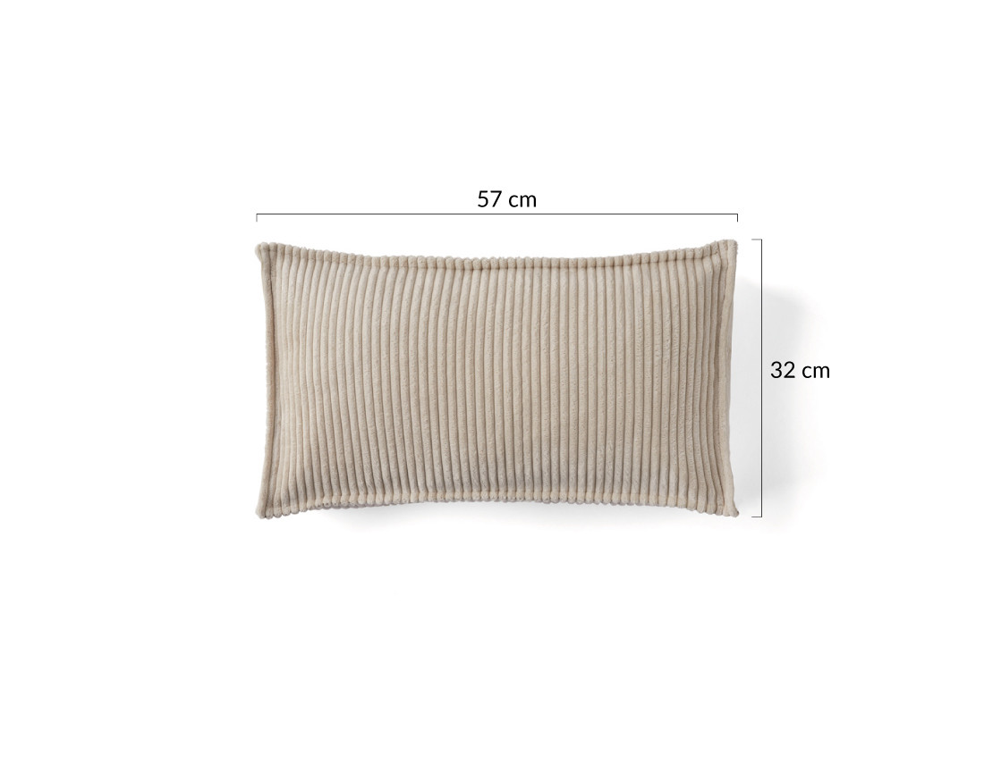 Coussin en velours côtelé 32x57 cm Stella