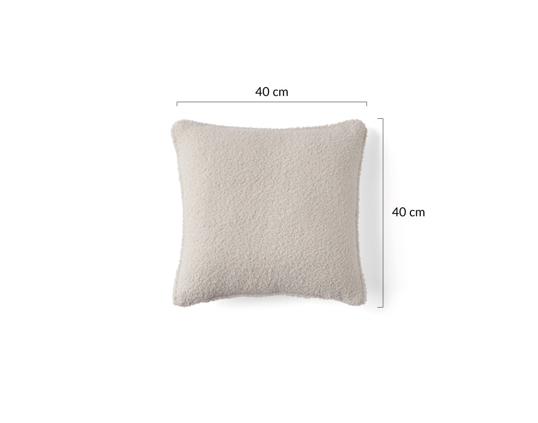 Coussin en tissu bouclette 40x40 cm Topaze