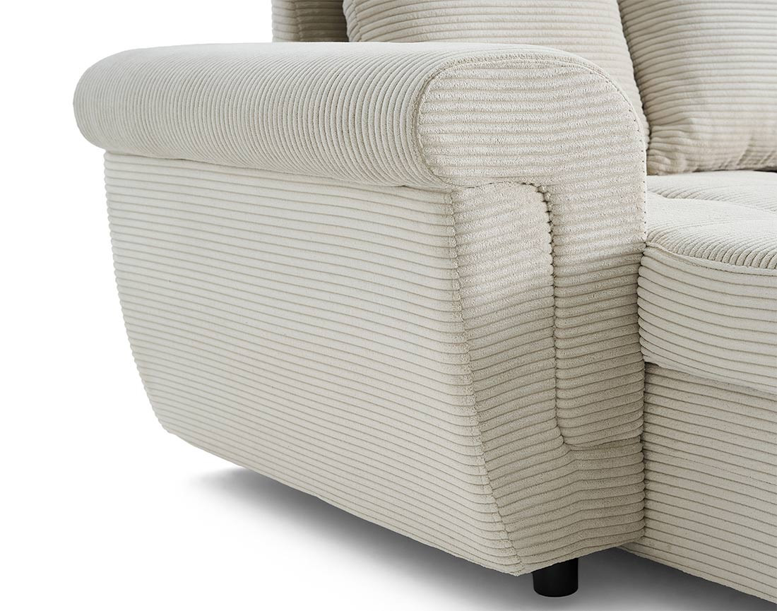 Canapé panoramique convertible, en velours côtelé 7 places Henry