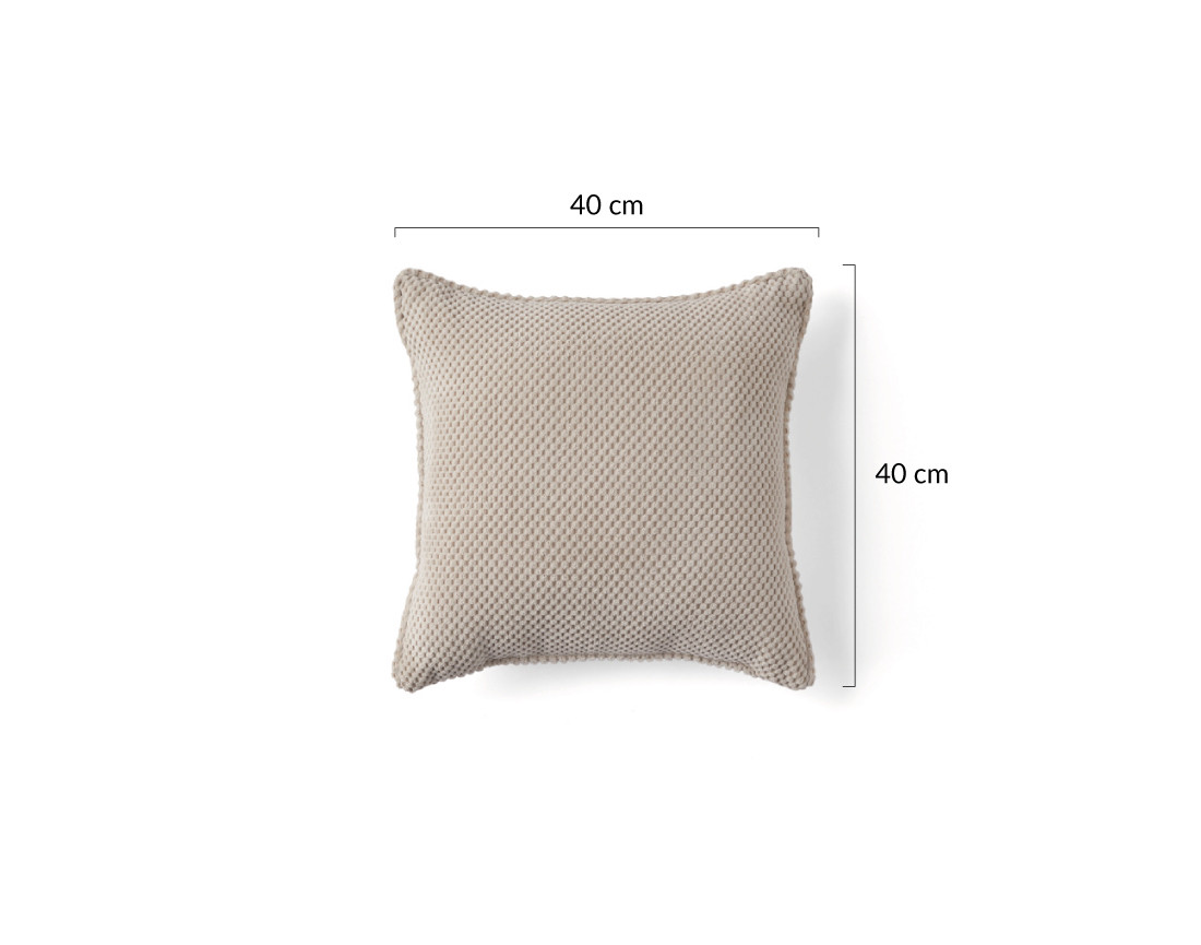 Coussin velours texturé 40x40 cm Topaze