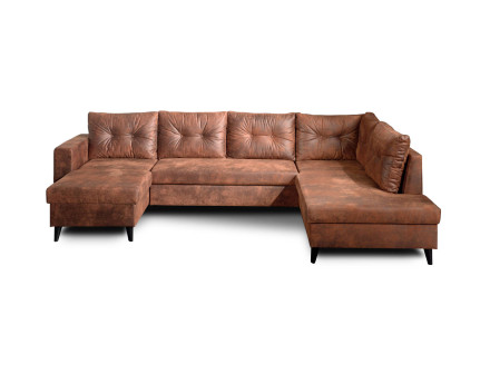 NORDIC - Canapé panoramique en U - 7 places - Convertible - Industriel vintage - Angle Droit