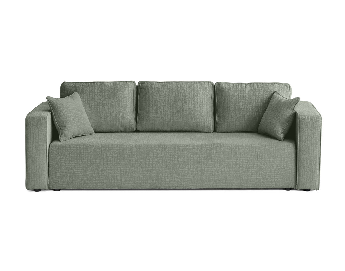 Canapé 3 places convertible avec coffre en tissu velours relief Topaze