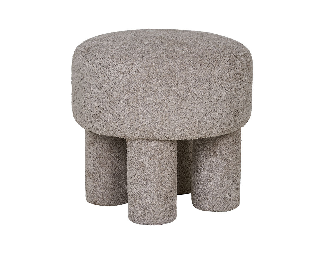 Pouf en tissu bouclette Minna