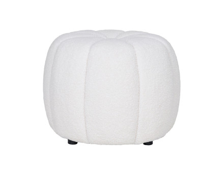 Pouf en tissu bouclette Helda