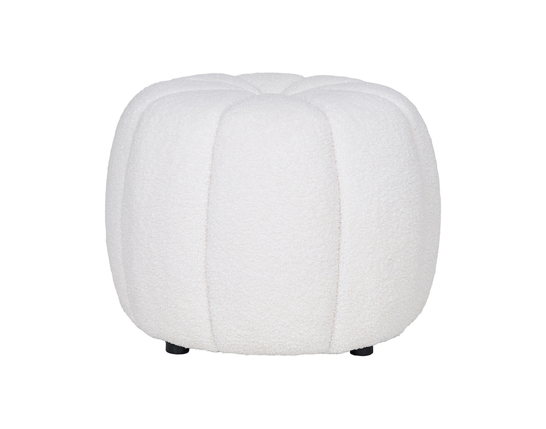 Pouf en tissu bouclette Helda
