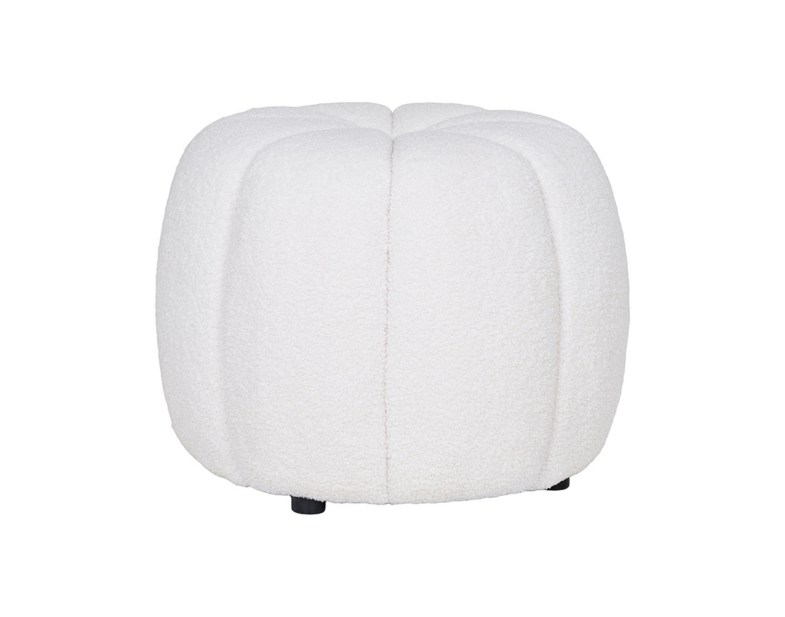 Pouf en tissu bouclette Helda