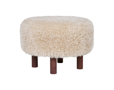 Pouf en fausse fourrure Mani