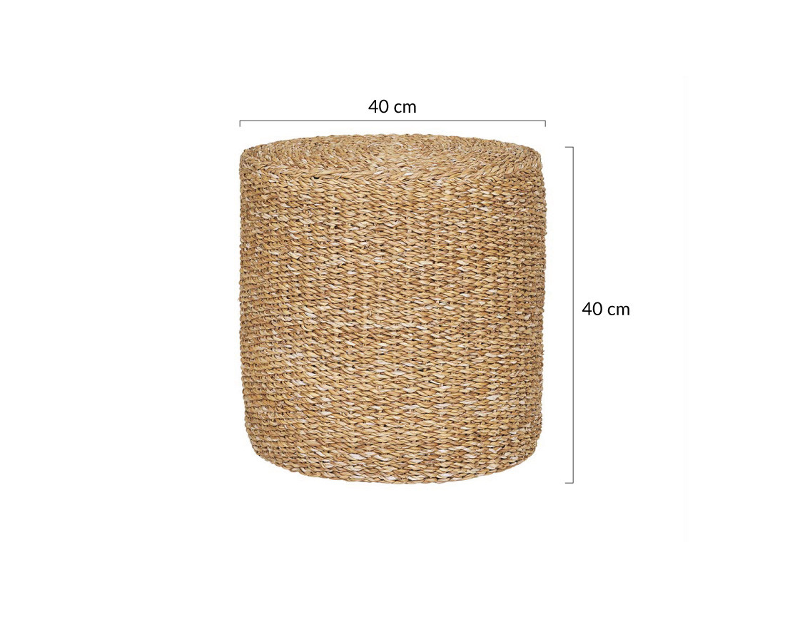 Pouf en jute naturelle Jenna
